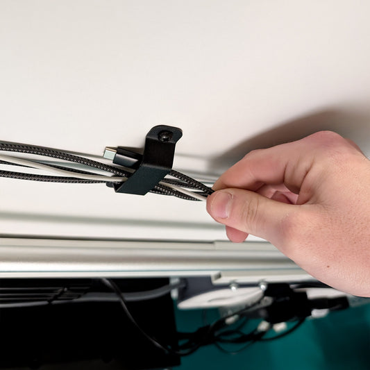 TechShieldz Under-Desk Cable Management Channel Clips