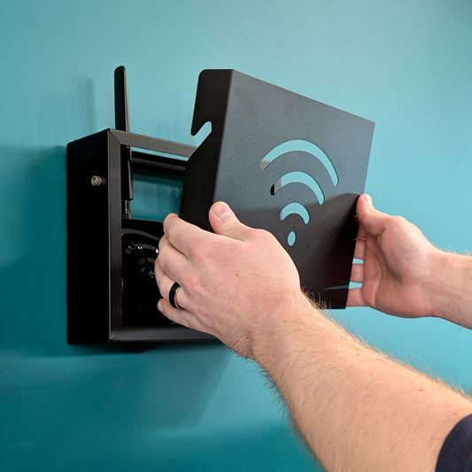 Okunaii WiFi Router Wall Mount Cabinet & Cover