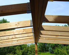 Framola Downwards Angled Rafter Brackets - For Downwards Slope Rafters (90 Options Available) - Indoor Outdoors