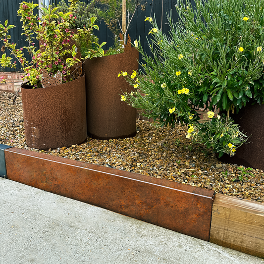 Bellamy Rustic Steel Retaining Wall Sections