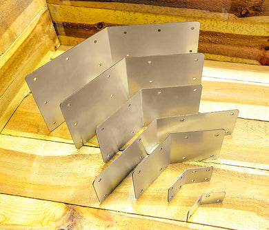 135° / 45° Angled Corner Railway Sleeper Brackets (7 Sizes Available)