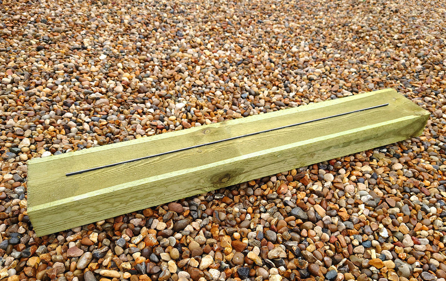 LightGauge Timber Railway Sleepers with Metal Grip Non-Slip Treads for Garden Paths