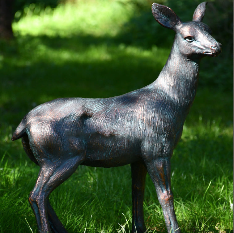 Fergus McArthur Elegant Doe Aged Verde Statue