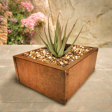 Rectangular Rustic Steel Flat Pack Garden Planter