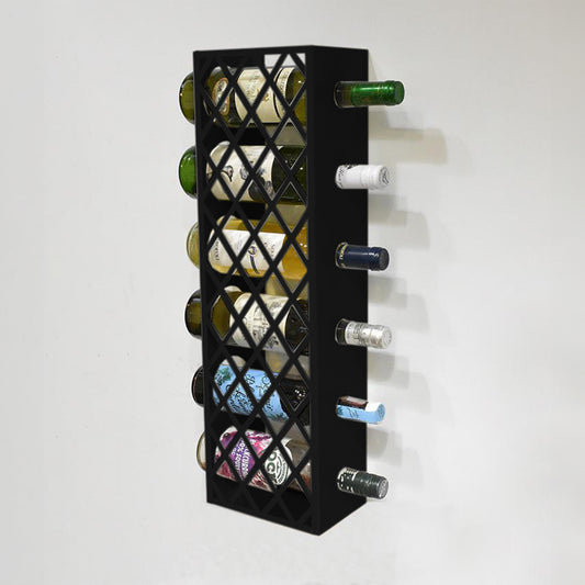 Crosshatch Wall Mounted Wine Rack (6 Bottle Capacity)