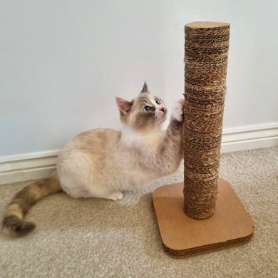 Jake's Farm Yard Cardboard Cat Scratching Post - Indoor Outdoors