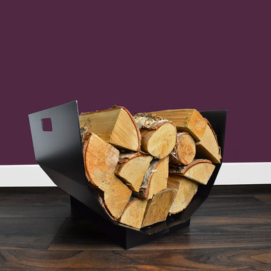 Volcann™ Polygonal Firewood Log Basket - Indoor Outdoors