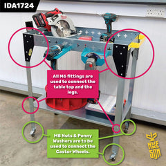 Nukeson Customisable Light Industrial Trolley & Portable Workbench - Tool Wall Compatible