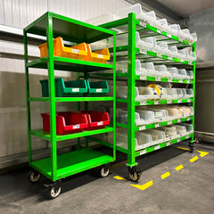 MegaMaxx PRO 5-Tier Storage Trolley & Mobile Shelving Unit - Indoor Outdoors