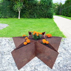 Bellamy Star Shaped Rustic Steel Planter - Indoor Outdoors