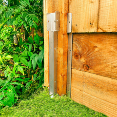 FenceEasy Double-Height Gravel Board & Fence Panel Clip Combo Brackets