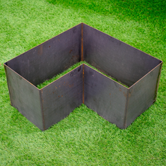 Bellamy L-Shaped Rustic Steel Corner Planter (6 Sizes Available)