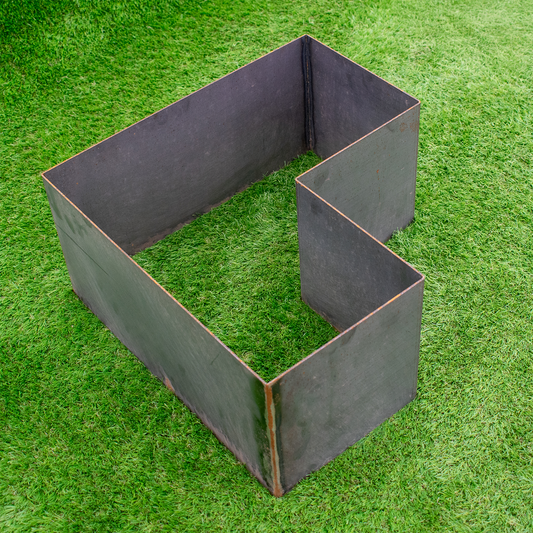 Bellamy L-Shaped Rustic Steel Corner Planter (6 Sizes Available)