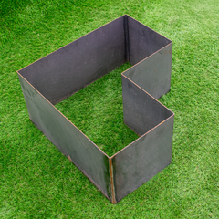 Bellamy L-Shaped Rustic Steel Corner Planter (6 Sizes Available)