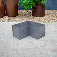 Bellamy L-Shaped Rustic Steel Corner Planter (6 Sizes Available)