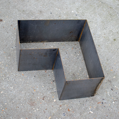 Bellamy L-Shaped Rustic Steel Corner Planter (6 Sizes Available)