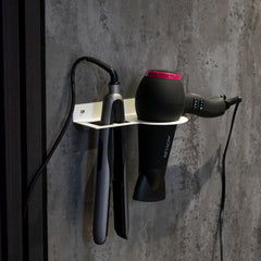 Okunaii All-in-One Wall Mount Hair Dryer & Hair Straightener Holder Bracket