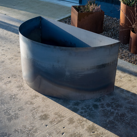 Bellamy Large Semi-Circle Rustic Steel Planters (12 Sizes Available)