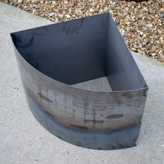 Bellamy Quarter-Circle Rustic Steel Corner Planter