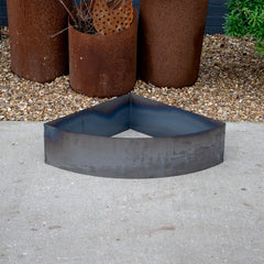 Bellamy Quarter-Circle Rustic Steel Corner Planter