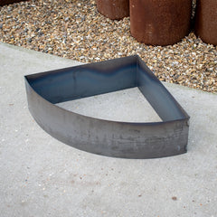 Bellamy Quarter-Circle Rustic Steel Corner Planter