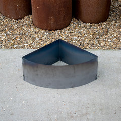 Bellamy Quarter-Circle Rustic Steel Corner Planter