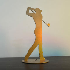 BlackSteel™ Freestanding Golf Player Statue & Ornament