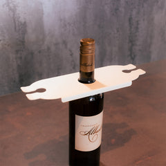 Okunaii Wine Bottle Caddy Holder for 2 Glasses