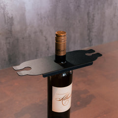 Okunaii Wine Bottle Caddy Holder for 2 Glasses