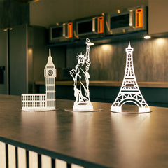 Iconic Cities World Landmark Ornaments (Paris, New York, London)