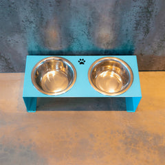 Jake's Farm Yard Double Bowl Evelated Riser & Pet Food Stand