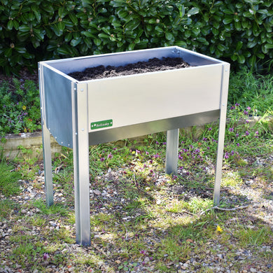 Bellamy Galvanised Steel Trough Standing Planter with Legs (2 Sizes Available) - Indoor Outdoors