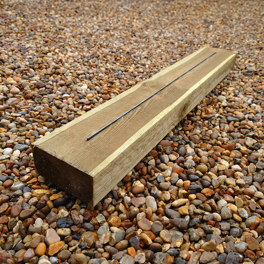 LightGauge Timber Railway Sleepers with Metal Grip Non-Slip Tread for Garden Paths