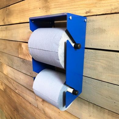 MegaMaxx UK™ Vertical Dual Blue Roll Holder