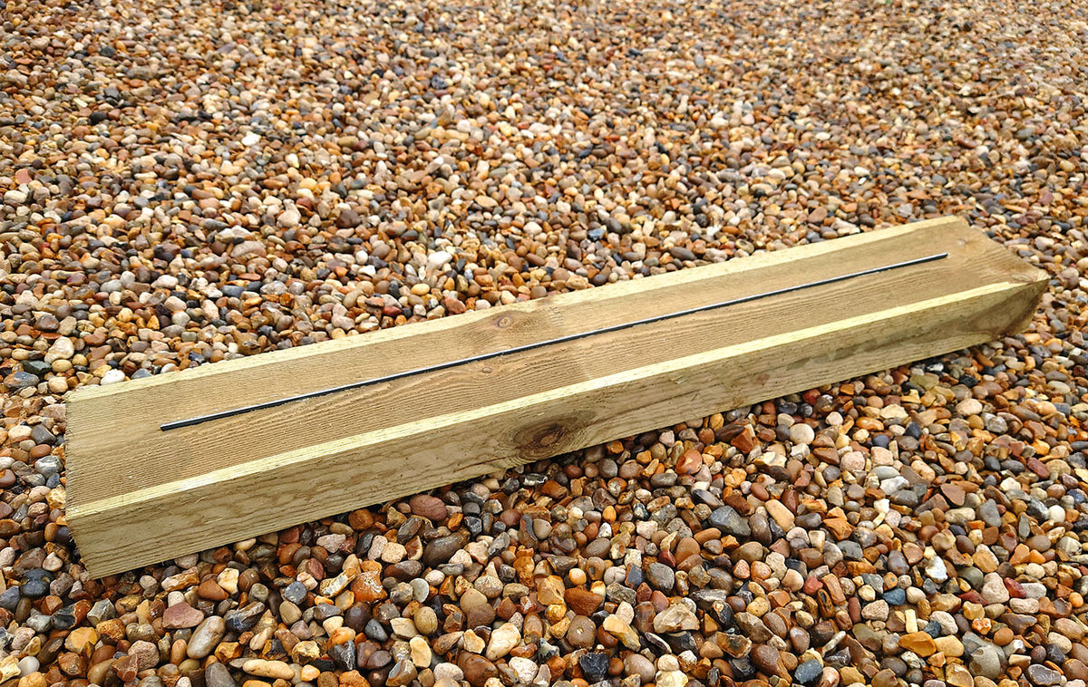 LightGauge Timber Railway Sleepers with Metal Grip Non-Slip Treads for Garden Paths