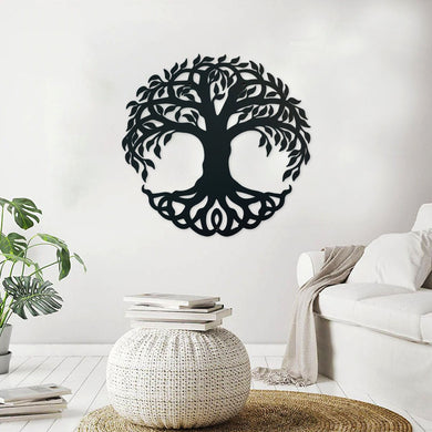 Minimalist Celtic Tree of Life Metal Wall Art - Indoor Outdoors