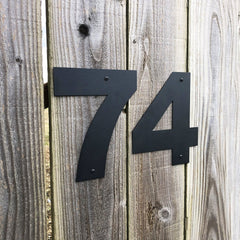 Wall Mounted Steel Wall Mount House Numbers - Indoor Outdoors