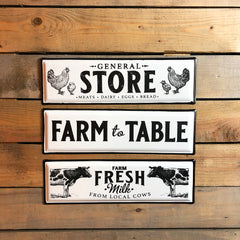 Enamel Signs - Metal Countryside-Themed Wall Art - Indoor Outdoors