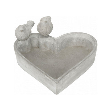 Heart-Shaped Bird Bath - Indoor Outdoors