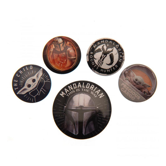 Star Wars The Mandalorian Pin Badges Set (Pack of 5) - Indoor Outdoors