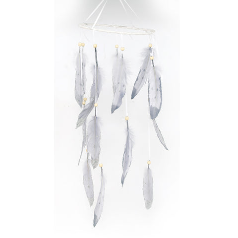 Feather Dreamcatcher Elegant Hanging Mobile - Indoor Outdoors