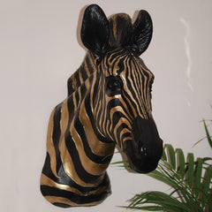 Fergus McArthur Zebra Bust Bronze Effect Sculpture - Indoor Outdoors