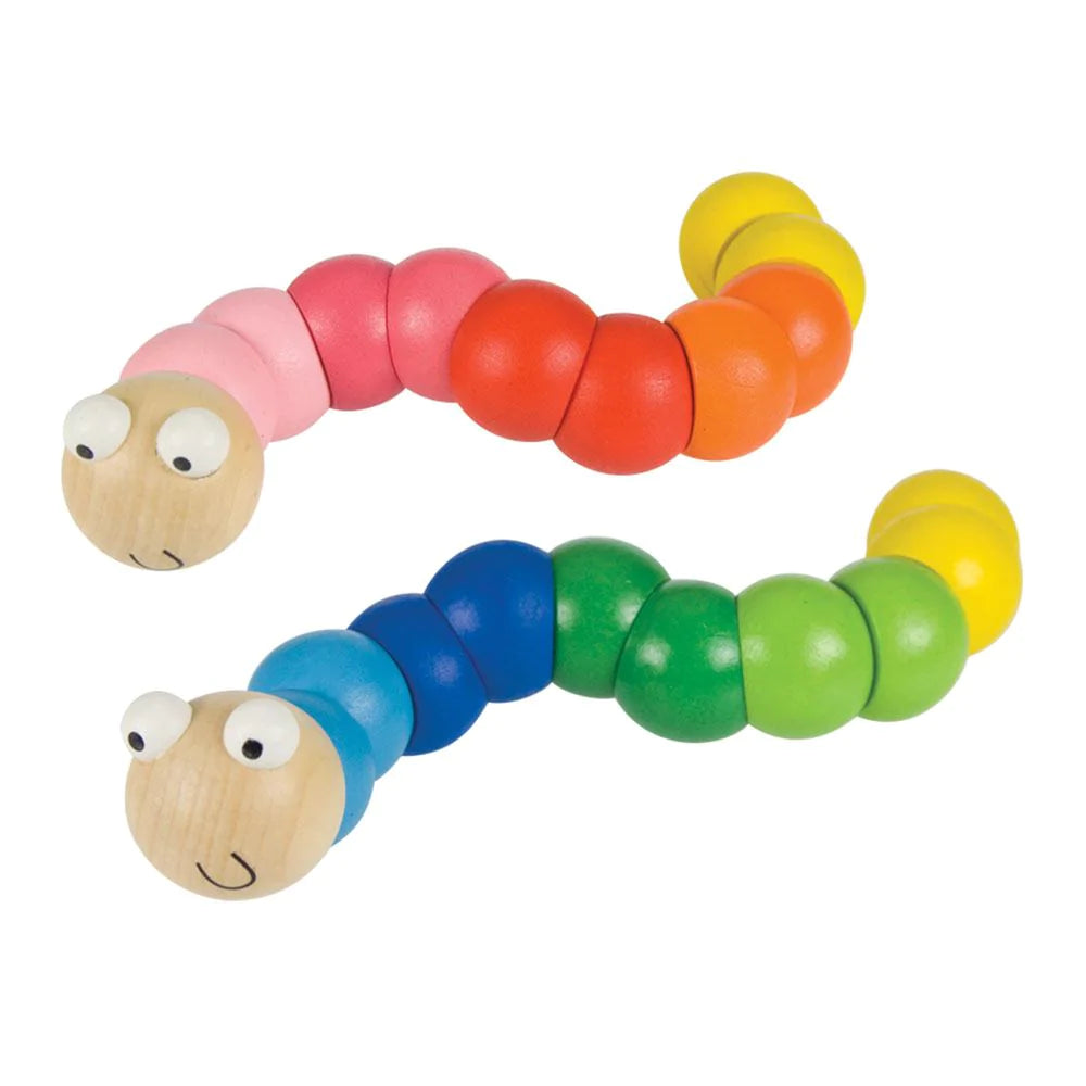 Kids Retro Wooden Wiggly Worms - Indoor Outdoors