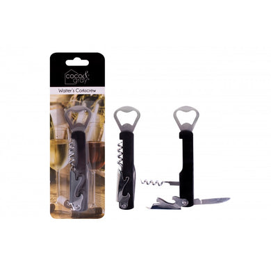 Faker Baker Waiter's Corkscrew with Bottle Opener & Cutter - Indoor Outdoors