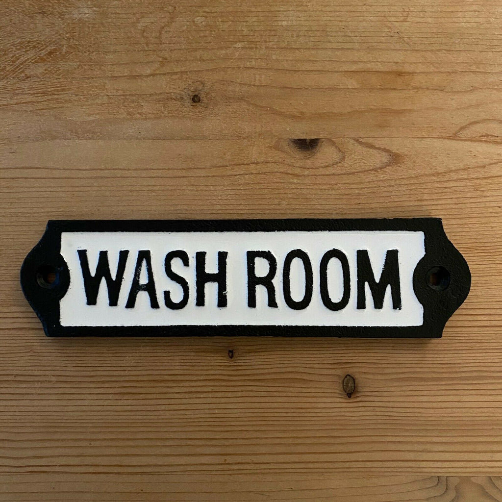 Cast Iron Signs & Room Plaques - For Indoor Use