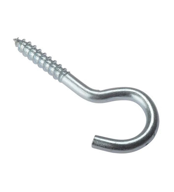 Zinc Plated Steel Screw Hanging Hooks DIY - Indoor Outdoors